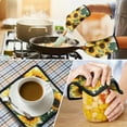 thumbnail image 4 of Sunflowers Bouquet Kitchen Oven Mitt and Pot Holder Sets 2 Pcs for Baking, Cooking and Grilling, Heat Resistant Up To 392 °F, 4 of 7