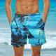 thumbnail image 2 of Pantalones Cortos Casuales de Impresión Hawaiana de los Hombres, Poliéster de Secado Rápido con Forro de Malla para la Playa Y la Piscina, 2 of 9