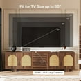 thumbnail image 3 of Tribesigns 70.9" TV Stand up to 80 Inches, Wood Media Console TV Cabinet for Living Room, Walnut, 3 of 6