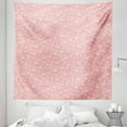 thumbnail image 1 of Tropical Tapestry, Monochrome Sliced Peach Orange Peel Citrus Flowers Engraved Look Sketch, Fabric Wall Hanging Decor for Bedroom Living Room Dorm, 5 Sizes, Pale Pink and White, by Ambesonne, 1 of 1