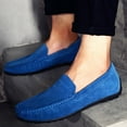thumbnail image 3 of Suede Leather Men Casual Shoes Loafers Leather Driving Moccasins Slip on Shoes, 3 of 5