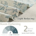 thumbnail image 2 of Curtainking Farmhouse Linen Valance Double Layer Kitchen Valance Blue Valance for Living Room 50x16 inch Rod Pocket 1 Panel, 2 of 6