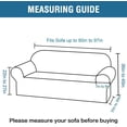 thumbnail image 4 of H.VERSAILTEX Thick Stretch Velvet Sofa Slipcover, One-Piece 3-Seater Non-Slip Elastic Bottom Furniture Protector for Living Room, Burgundy, 4 of 6