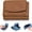 Brown, variant on 2024 New Unisex Anti-Credit Card Fraud Folding Mini Wallet, Genuine Leather RFID Blocking Card Holder Organizer Pocket Mini Wallet