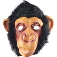 thumbnail image 5 of Máscara de mono Máscara de chimpancé negra de animal de cabeza completa de látex para fiesta de disfraces de Halloween Máscara de animal de mono, grande, 5 of 5