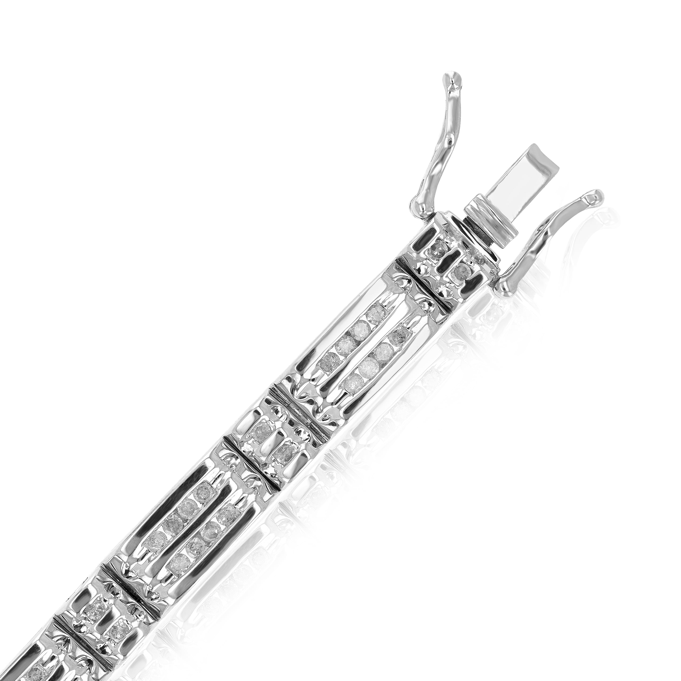 Vir Jewels 1.50 CTTW Men's Diamond Bracelet .925 Sterling Silver Rhodium 7 Inch 13 Grams