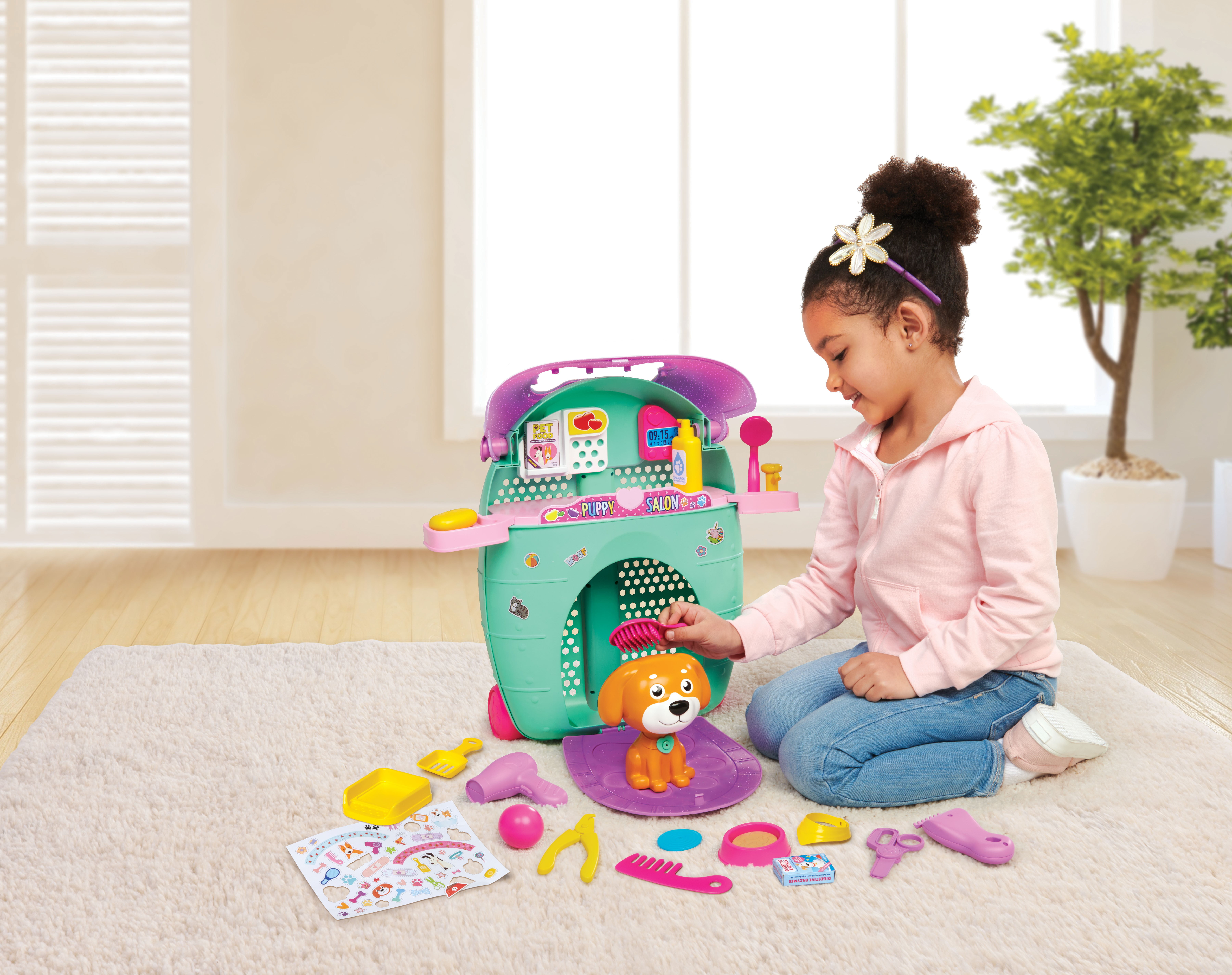 Kid Connection Puppy Salon Playset, 26 Pieces, Baby and Toddler Toy