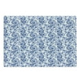 thumbnail image 1 of Blue Cutting Board, Delicate Spring Season Themed Floral Pattern in Traditional Russian Gzhel Style, Decorative Tempered Glass Cutting and Serving Board, Large Size, Cobalt Blue White, by Ambesonne, 1 of 1