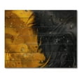 thumbnail image 3 of Designart 'Marriage of Black and Yellow' Modern Print on Natural Pine Wood, 3 of 5