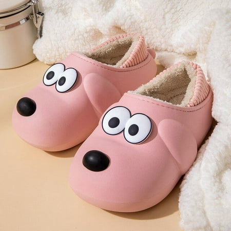 

CoCopeanut Lovely EVA Cartoon Dogs Modelling Design Home Cotton Slippers 2022 new Plush Warm Non Slip Comfy Shoes Femme Slippers Indoor Wom
