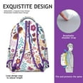 thumbnail image 3 of Bright Floral Print Student Backpack Lightweight, Multifunctional School Backpack with Romantic Rose and Peony Pattern, Adjustable Strap, Perfect for Everyday Use, 3 of 6