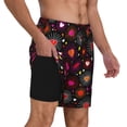 thumbnail image 2 of Fotbe Geometric Hearts Traje de Baño para Hombre – Shorts de Natación de Secado Rápido con Forro y Bolsillos-3X-Large, 2 of 6