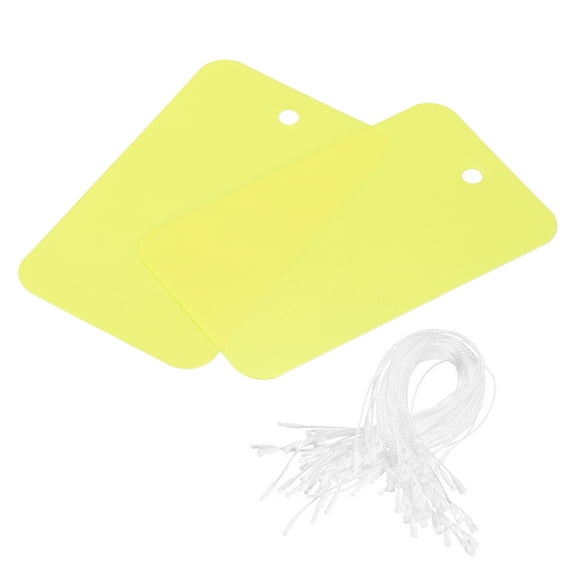 Waterproof Wires Plastic Shipping Tags for Product Identification Valve Marking Outdoor Tagging 1.5x2.4 Inch Yellow 50pcs