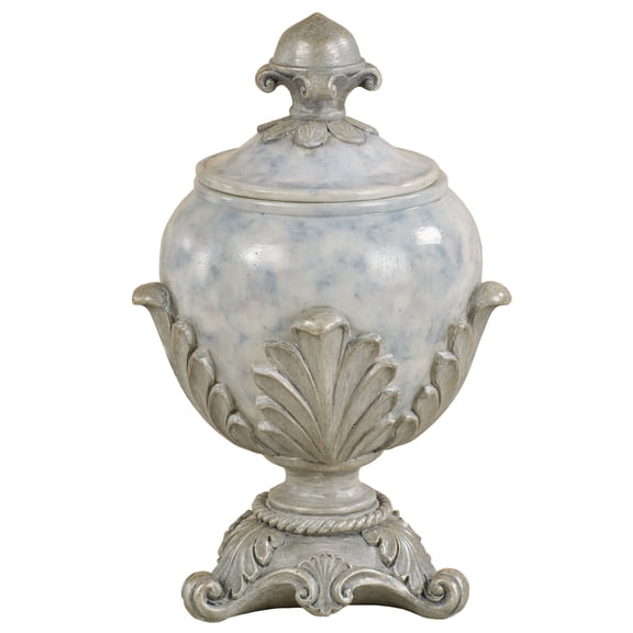 Lionna Decorative Covered Jar Blue Blue 6 inch d x 10.5 inch h