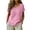 99#Pink, variant on Gauze Shirts for Women Casual Crew Neck Short Sleeve Tops Lightweight Loose Boho Blouses Summer Beach Vacation Outfits Gray S