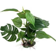 CNZ Aquarium Fish Tank Green Lifelike Underwater Plastic Plant Aquatic Water Grass Decor, 13-inch