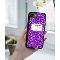 thumbnail image 5 of WIRESTER Shockproof Soft Rubber Cover Case for Apple iPhone 16e 6.1" 2025, Purple Composition Book, 5 of 5