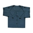 thumbnail image 2 of Fengqque Women's Cotton Post Shoulder Surgery Shirt Short Sleeve Button Postpartum Shirts Adaptive Clothing Blue XL(XL), 2 of 6