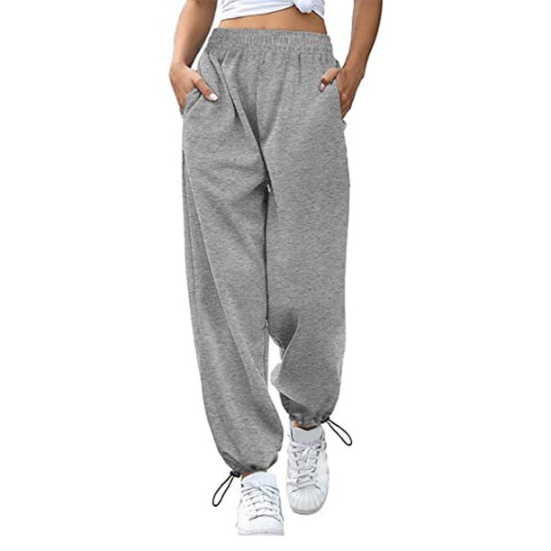 Pantalones Anchos De Cintura Alta Para Mujer - Elásticos, Con Cordón, Ideales Para Yoga Y Deporte