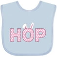 thumbnail image 3 of Inktastic Hop Bunny Ears in Pink Boys or Girls Baby Bib, 3 of 4