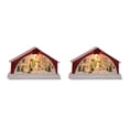 thumbnail image 4 of Ruiboury Resin Snow House LED Village Set Desktop Decoration Snowman 2Set, 4 of 6