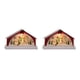 thumbnail image 4 of Conjunto de pueblo LED Injueey casa de nieve con escena navideña Muñeco de nieve 2Conjunto, 4 of 6