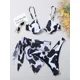 thumbnail image 3 of Traje baño push-up para mujer Trajes baño bandeau 3 piezas Trajes baño sexy sin tirantes, 3 of 5