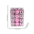 thumbnail image 2 of Diceymbol Christmas Tree Ornaments 24-Piece Set 1.57 Inch Plastic Glitter Balls, 2 of 6