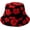 Red, variant on Winter Warm Plush Bucket Hat Daisy  Furry Faux  Fuzzy Shearling Fisherman Hats for Women