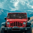 thumbnail image 3 of Uorisanigo White Spider Web Windshield Sunshade for Jeep Wrangler,Sun Visor Windshield Sun Shade Blocks UV Rays,Foldable Shade Heat Shield for Rubicon Sahara TJ JK JKU 2 Door & 4 Door, 3 of 7