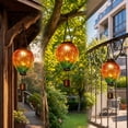 thumbnail image 3 of Solar Hot Air Balloon Hanging Light for Garden and Patio, Waterproof LED Lantern for Tree and Pergola, Floral Relief Accent for Balcony, Auto On/Off Outdoor Illumination, Unique Holiday Decor, 3 of 5