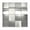 Silver, variant on BEAUTYPEAK Modern Metal Wall Decor, 5PCS 12" x 12" 3D Textured Decorative Wall Panels, Silver