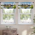 thumbnail image 2 of LALILO Kitchen Curtain Valance Castle Wales Uk Rod Pocket Window Curtain 52"x 18" Set of 2, 2 of 7