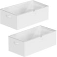 thumbnail image 4 of SpaceAid 2 Pack 10" High Under Bed Storage Containers, Fabric, White, 4 of 7