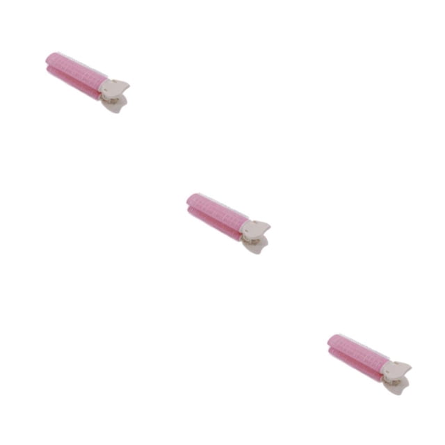 Qarigey Pinza de pelo para mujer, reemplazo portátil, estilo Simple, Manual, peluquería, rizador de mujer, abrazadera de rodillo rosa Type1 NO1