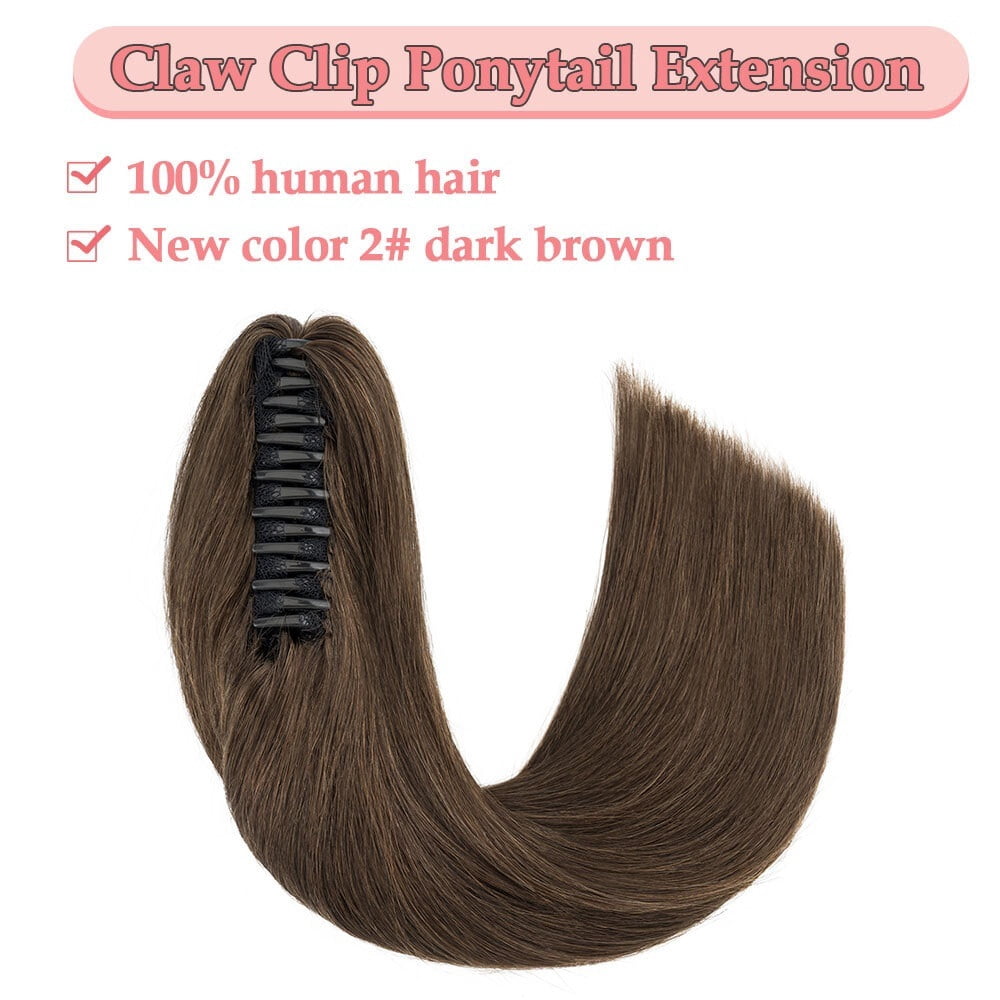 Claw Clip Ponytail Extension Indian Remy Human Hair Ponytail Hairpiece 14-22 Inch Long Silky Straight Pony Tails Hair Extensions for Women