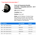 thumbnail image 2 of Front Left Suspension Knuckle Assembly - Compatible with 2012 - 2017 Toyota Camry - Moog, 2 of 2