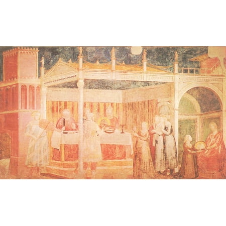 Florence Estate Wall Framed Art for Your Wall Giotto di Bondone - Church of Santa Croce in Florence, Peruzzi Chapel 10 x 13 Frame ()