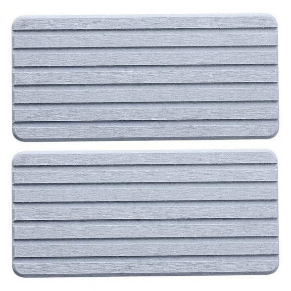 2 PCS Water Absorbent Diatomite Coasters Rectangle, Grooved Design, Water Absorbin 2X1004