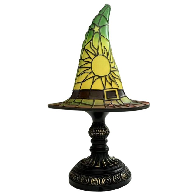 Lámpara Sombrero Bruja Vidrio Vidrier