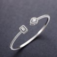 thumbnail image 1 of POINTERTECK Élégant bracelet Ouvert en zircon de Laiton simple, 1 of 5