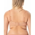 thumbnail image 4 of Wingslove Women's Sheer Lace Bra Minimizer See Through Unlined Full Coverage Bras, Pink Brown, 36C, 4 of 5