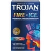 Trojan Fire Ice Dual Action Lubricated Condoms - 10 Count