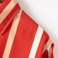 thumbnail image 6 of ALLLIST Collared Men's Shirts Casual Short Sleeve Button Down Shirts Red Striped Men's Clothing, 6 of 8