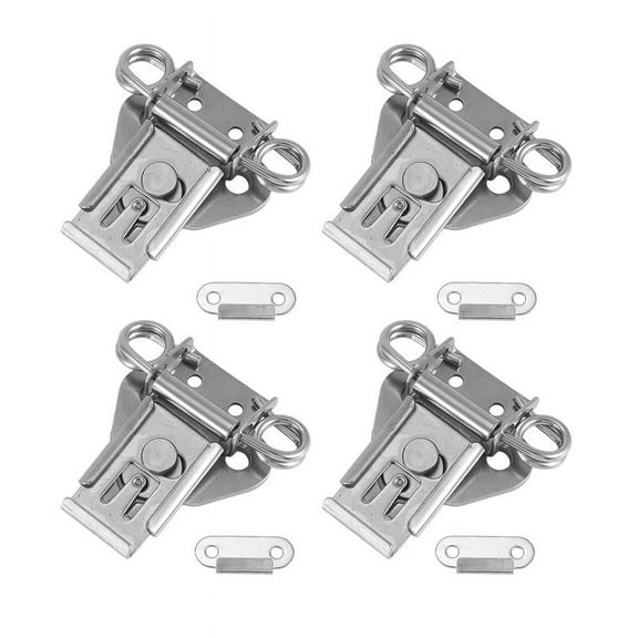 4 Pack 304 Stainless Steel Twist Latch with Keeper and Spring Butterfly Draw for Case Box