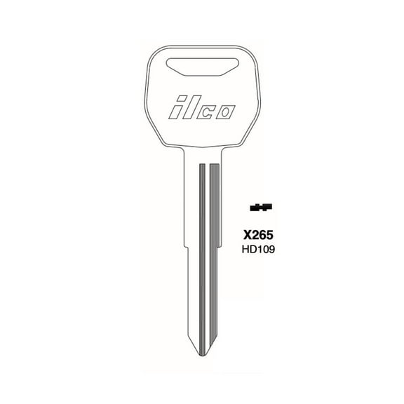 ILCO Replacement Uncut Key Blank for Honda Motorcycle - HD114 -HOND-33 (10 Pack)