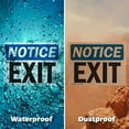 thumbnail image 6 of (2 Pack) Exit OSHA Notice Sign 10 Inch X 7 Inch Indoor / Outdoor Rust-Free Aluminum Metal Signs for Workplace, Workshop, and Construction Site, Made in the USA, 6 of 8