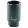 thumbnail image 2 of K-Tool 38233 33mm x 1/2" Drive 6pt Metric Deep Chrome-moly Impact Socket, 2 of 4