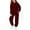 Wine, variant on Coerni 2 Piece Athletic Sweatsuit Boys Girls Oversized Pullover Hoodie Joggers Sweatpants Thermal Set Kids Fleece Activewear