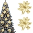 thumbnail image 4 of Poinsettia Artificial Diy Wreath 12 PPCS 14cm Navidad para Del, 4 of 9